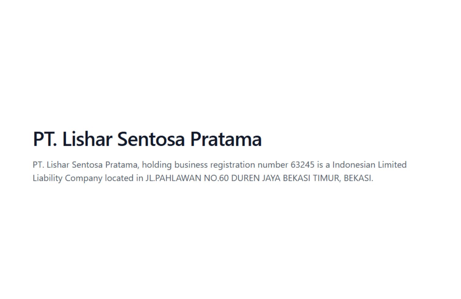 Lishar Sentosa Pratama